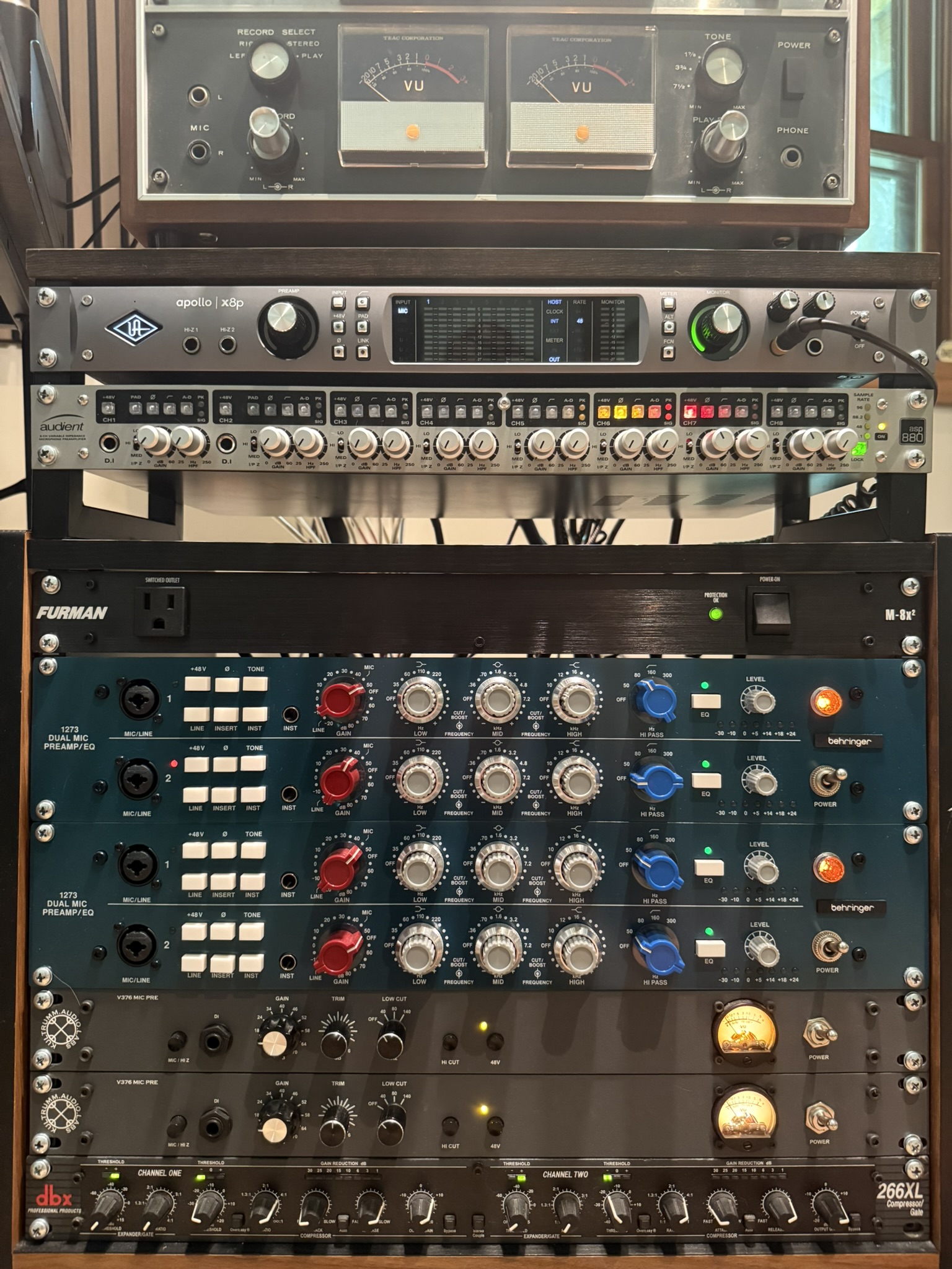 Rack gear at Matias Menarguez Music Studio